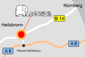&Uuml;bersicht Autobahn/Landstrasse Anfahrt Heilsbronn