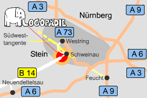 &Uuml;bersicht Autobahn/Landstrasse Anfahrt Heilsbronn